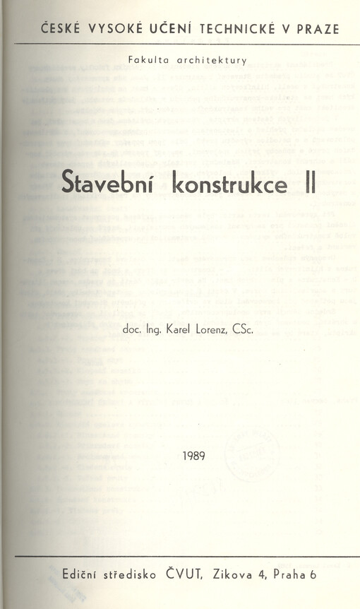 Stavební konstrukce.určeno pro stud. fak. architektury /[Díl] 2. :