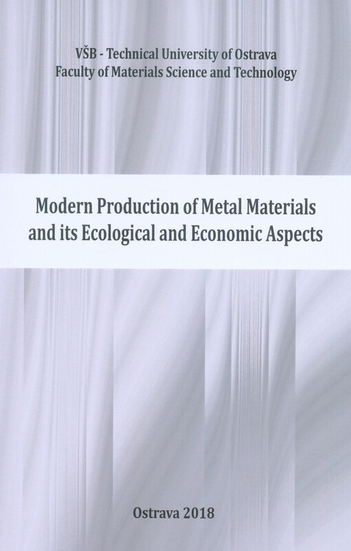 Modern production of metal materials and its ecological and economic aspects