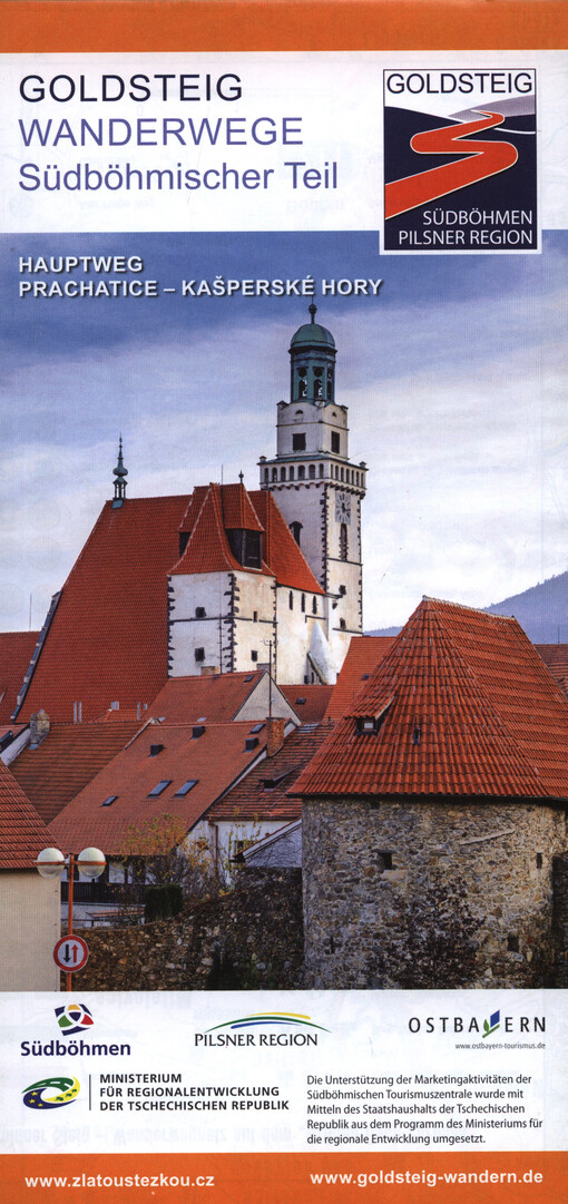 Goldsteig - Wanderwege, Südböhmischer Teil : Hauptweg Prachatice - Kašperské Hory