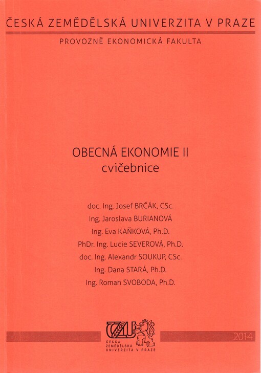 Obecná ekonomie II : cvičebnice