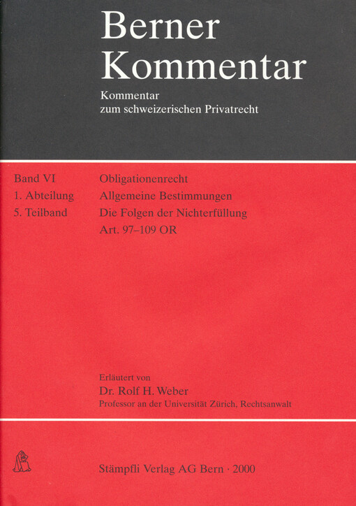 Obligationenrecht.Abt. 1,Allgemeine Bestimmungen.