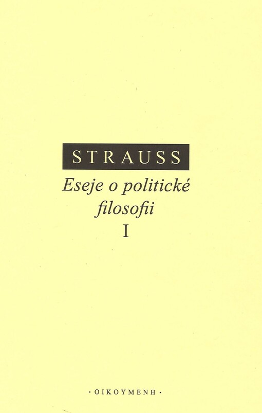 Eseje o politické filosofii I.