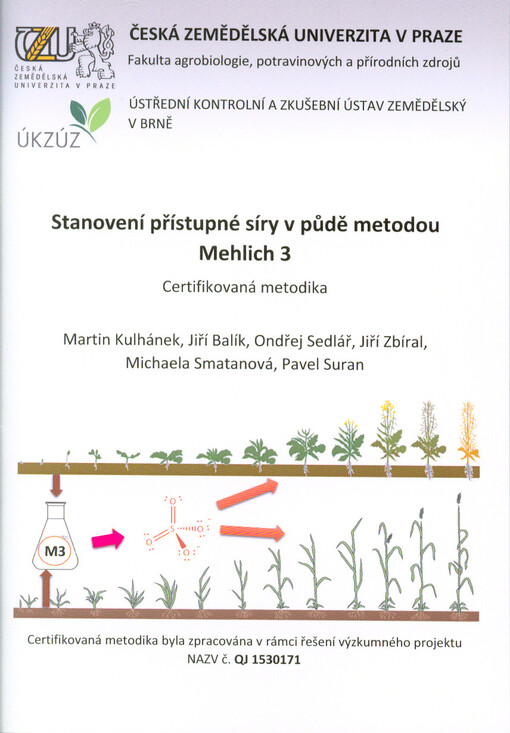 Stanovení přístupné síry v půdě metodou Mehlich 3