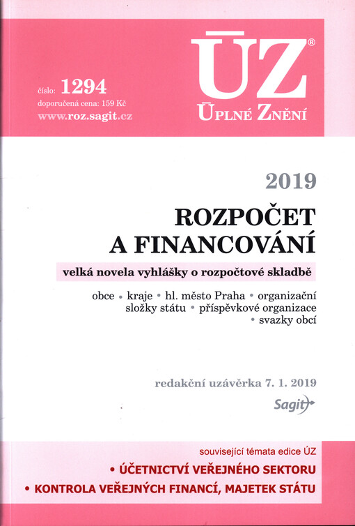 ÚZ č. 1294 Rozpočet a financování