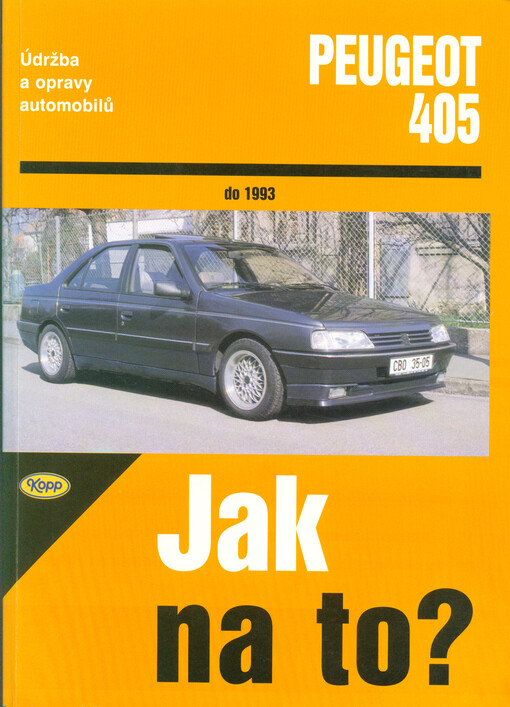 Údržba a opravy automobilů Peugeot 405 :limuzína-kombi, Diesel