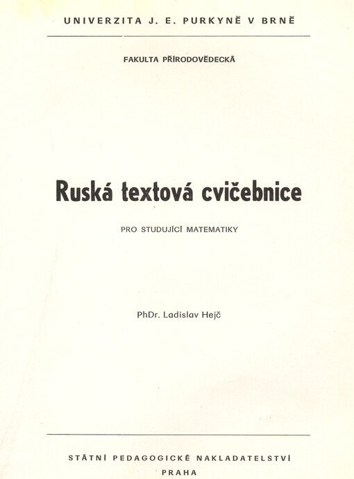 Ruská textová cvičebnice