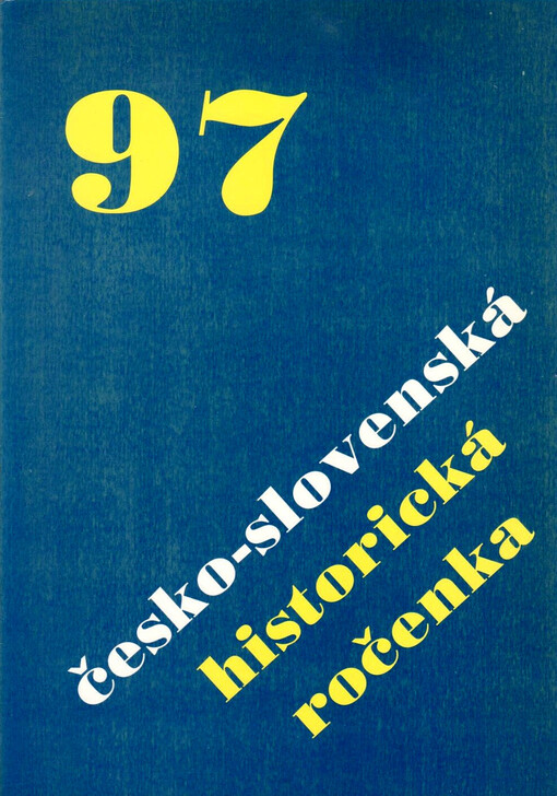 Česko-slovenská historická ročenka ...