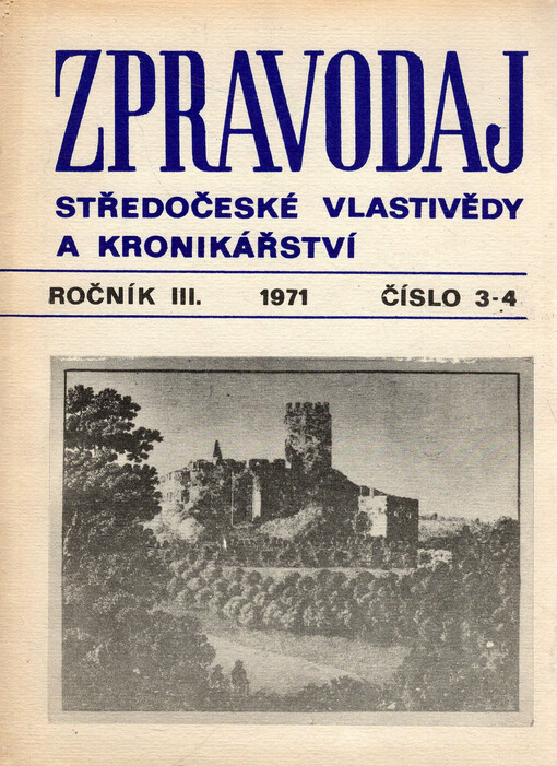 Zpravodaj středočeské vlastivědy a kronikářství
