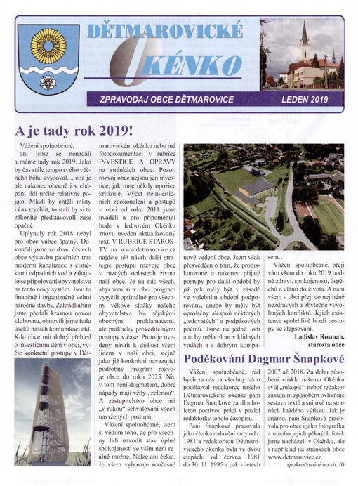 Dětmarovické okénko : neperiodický zpravodaj obce Dětmarovice