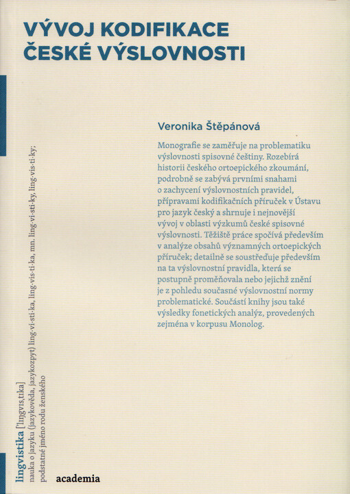 Vývoj kodifikace české výslovnosti