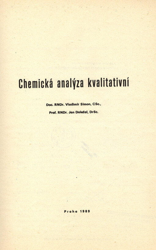 Chemická analýza kvalitativní
