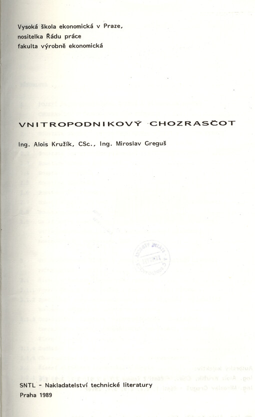 Vnitropodnikový chozrasčot