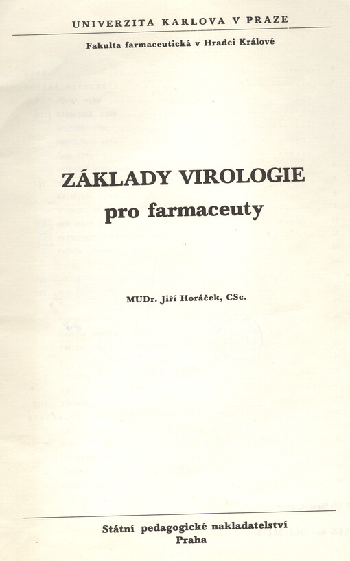 Základy virologie pro farmaceuty