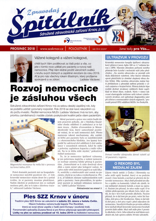 Špitálník : zpravodaj Sdruženého zdravotnického zařízení Krnov, p.o.