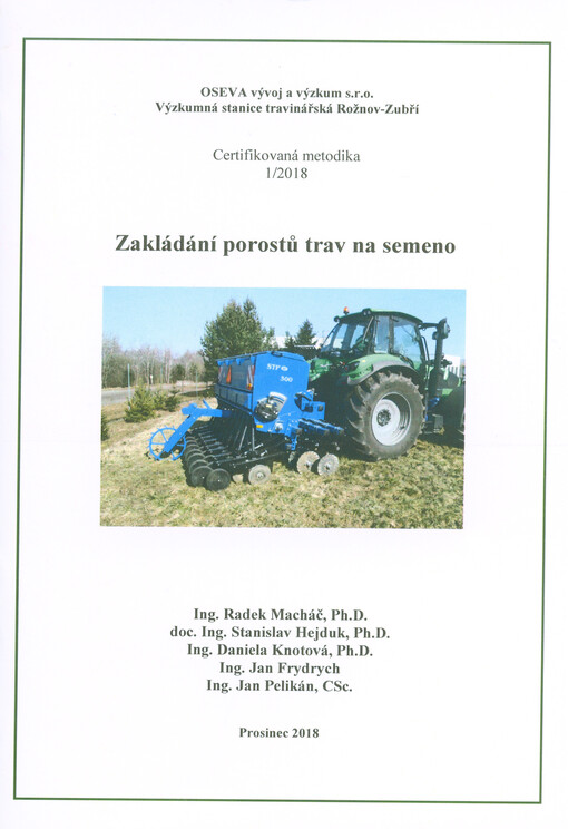 Zakládání porostů trav na semeno