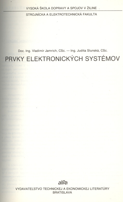 Prvky elektronických systémov