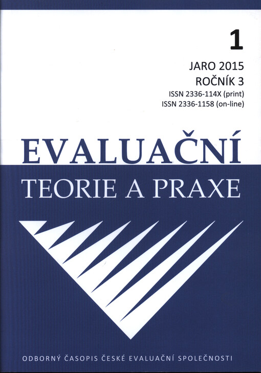 Evaluační teorie a praxe :odborný časopis České evaluační společnosti