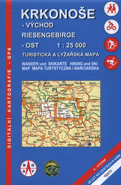 Krkonoše : východ = Riesengebirge - Ost : turistická a lyžařská mapa 1:25 000