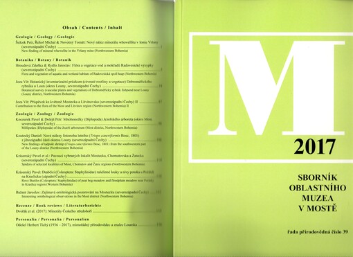 Sborník Oblastního muzea v Mostě 2017
