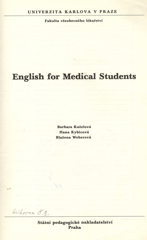 English for medical students
