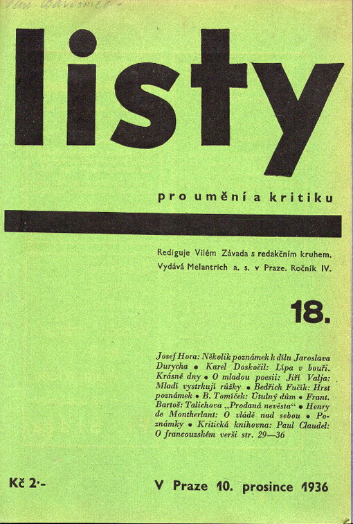 Listy pro umění a kritiku