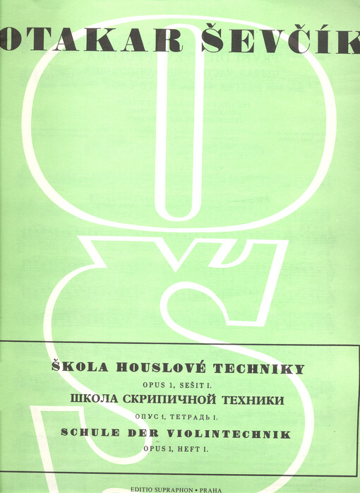 Škola houslové techniky, op. 1. Seš. 1