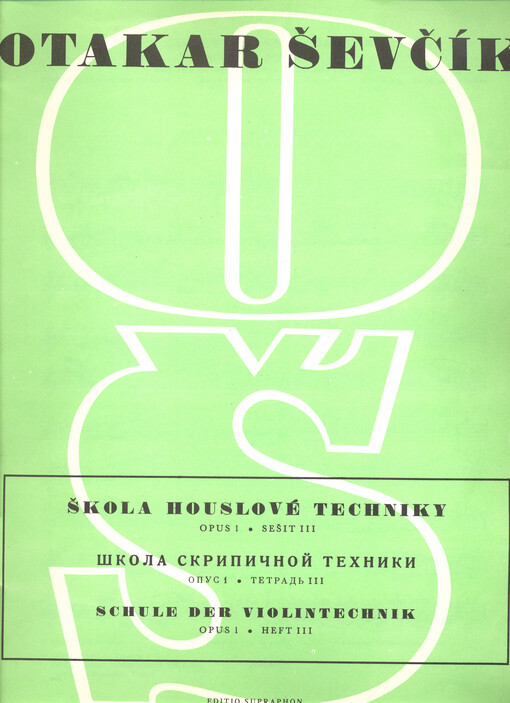 Škola houslové techniky, op. 1. Seš. 3