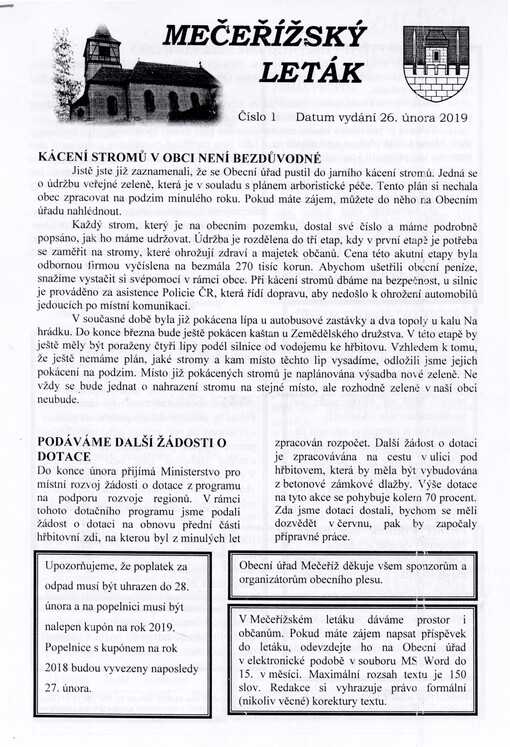 Mečeřížský leták
