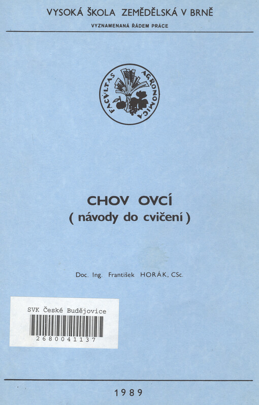 Chov ovcí : návody do cvičení