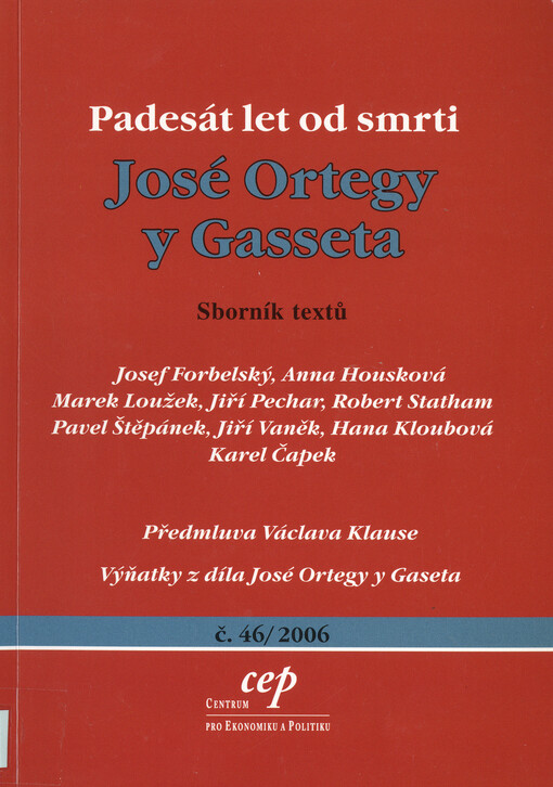 Padesát let od smrti José Ortegy y Gasseta