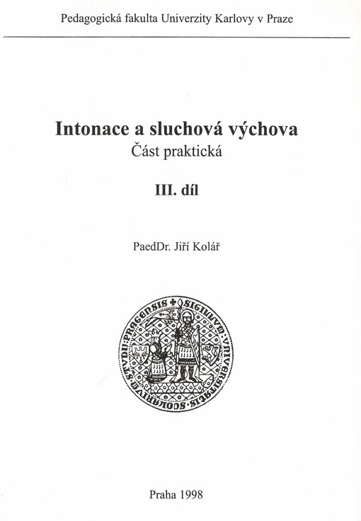Intonace a sluchová výchova : část praktická