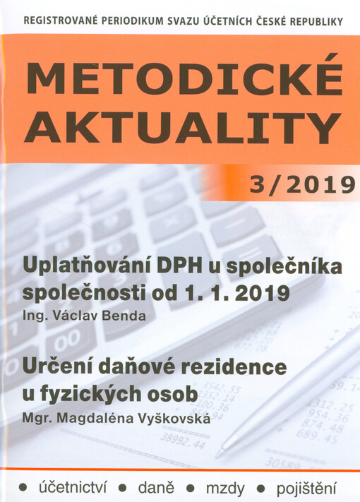 Uplatňování DPH u společníka společnosti od 1.1.2019