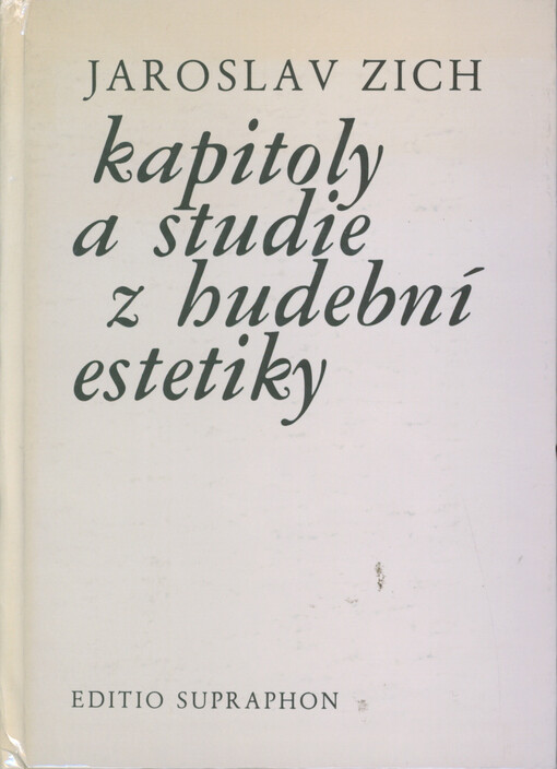 Kapitoly a studie z hudební estetiky