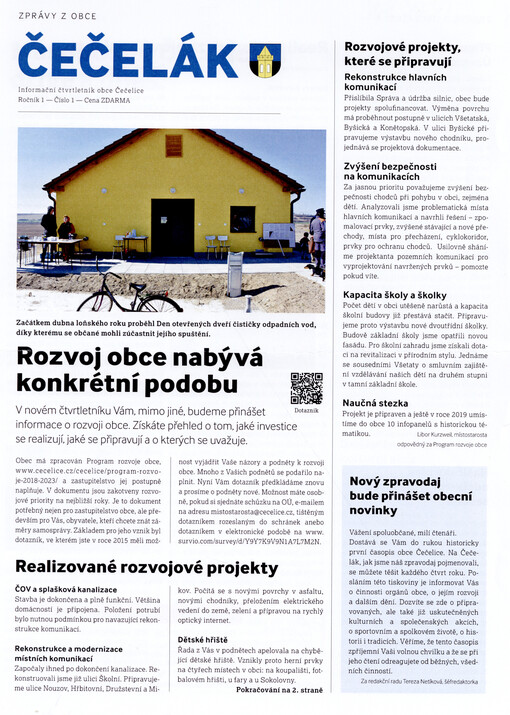 Čečelák : informační čtvrtletník obce Čečelice