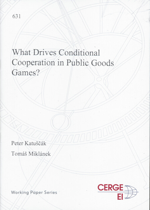 What drives conditional cooperation in public goods games?