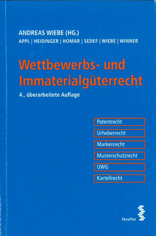Wettbewerbs- und Immaterialgüterrecht