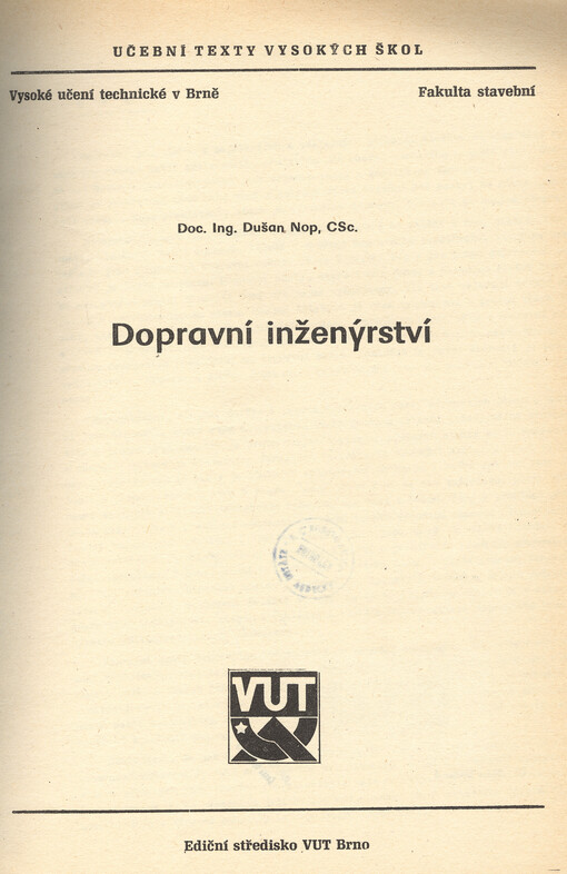 Dopravní inženýrství