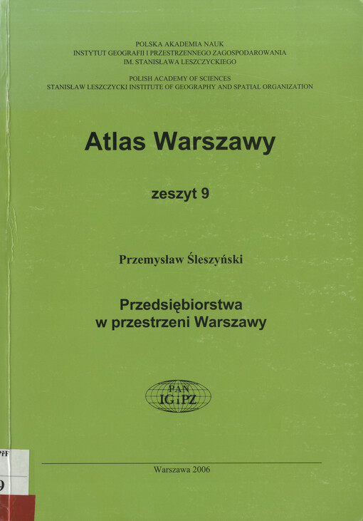 Atlas Warszawy. Zeszyt 9, Przedsiębiorstwa w przestrzeni Warszawy