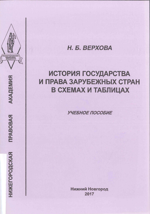 Istorija gosudarstva i prava zarubežnych stran v schemach i tablicach : učebnoje posobije