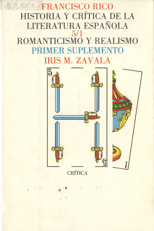 Historia y crítica de la literatura española :suplementos