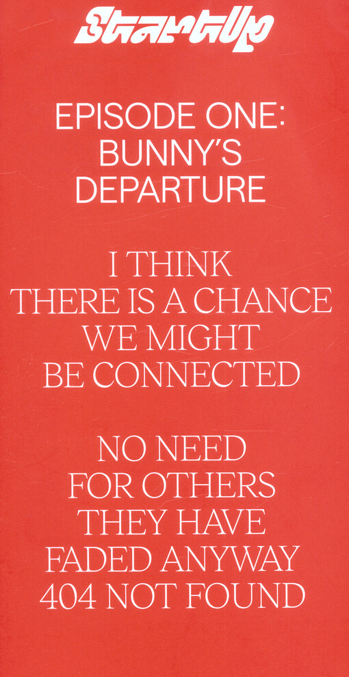 Marie Tučková : episode one: Bunny's departure : 21.11.2018-20.1.2019, Galerie hlavního města Praha, Colloredo-Mansfeldský palác