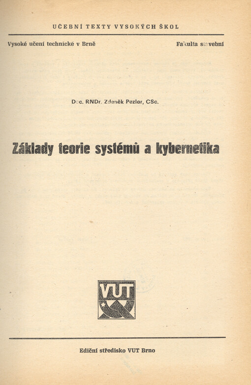 Základy teorie systémů a kybernetika