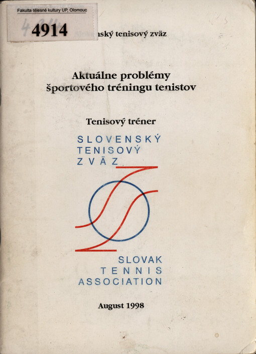 Aktuálne problémy športového tréningu tenistov