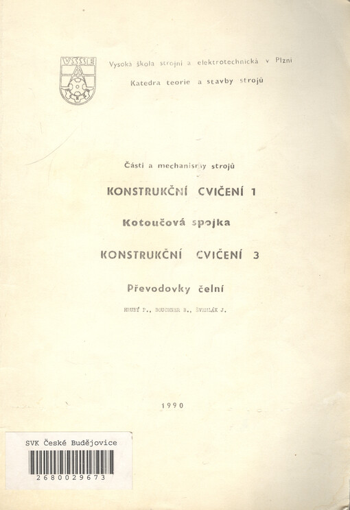 Části a mechanismy strojů: konstrukční cvičení