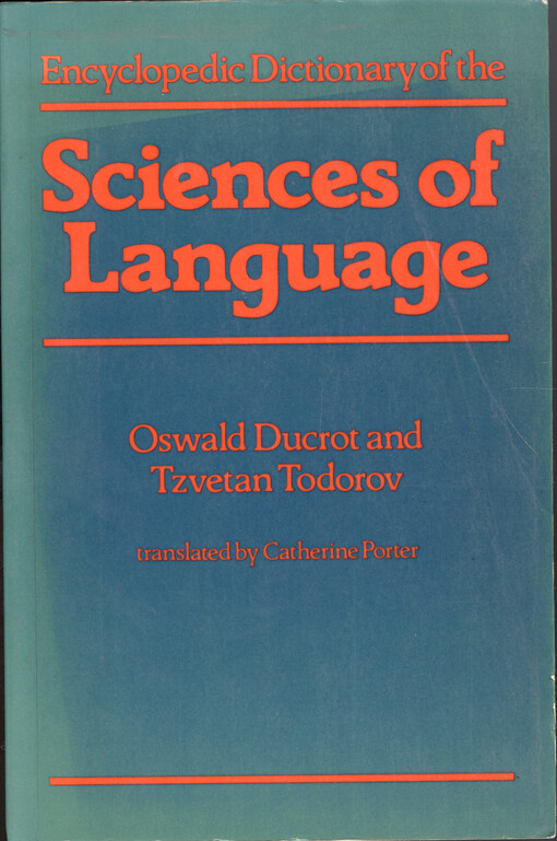 Encyclopedic dictionary of the sciences of language