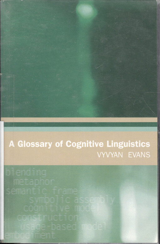 A glossary of cognitive linguistics