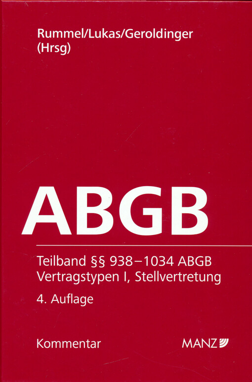 Kommentar zum Allgemeinen bürgerlichen Gesetzbuch : mit wichtigen Nebengesetzen und EU-Verordnungen. Teilband §§ 1445-1503 ABGB, (Verjährung, Ersitzung)