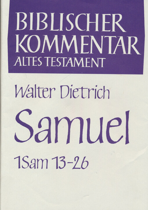 Samuel. Teilband 2, 1Sam 13-26