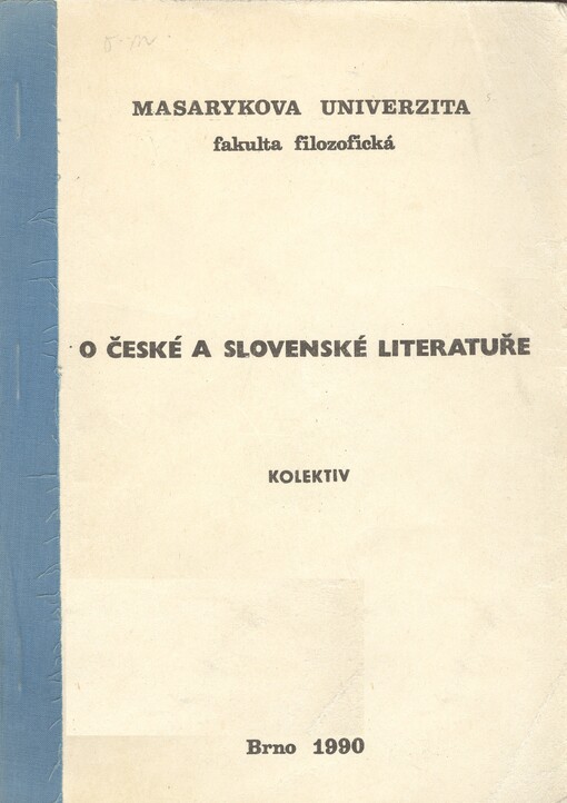 O české a slovenské literatuře
