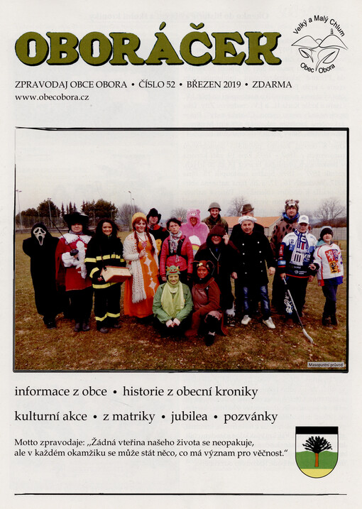 Oboráček : zpravodaj obce Obora